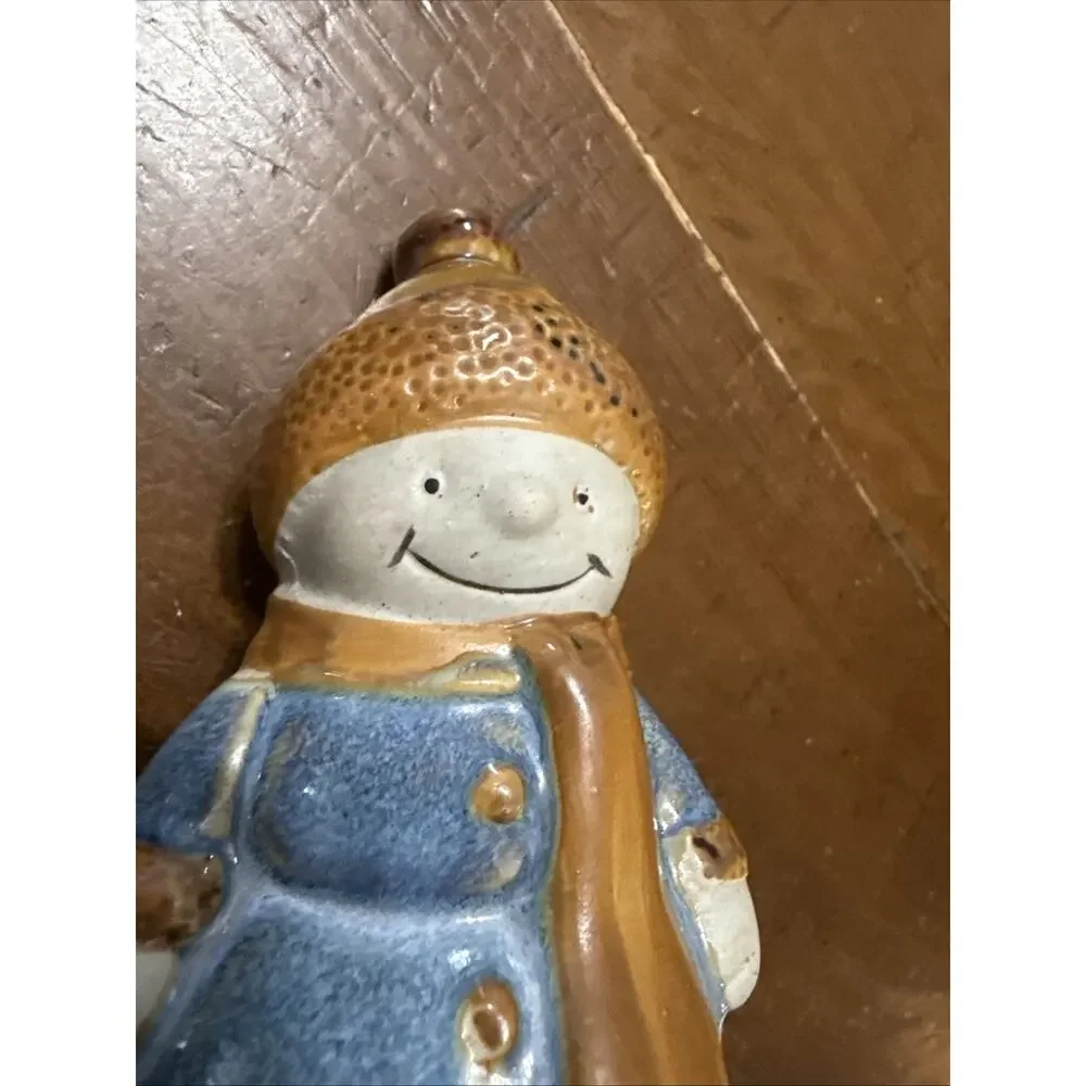 Snow Man Christmas Holidays Glazed Table Top Figurine 4.5